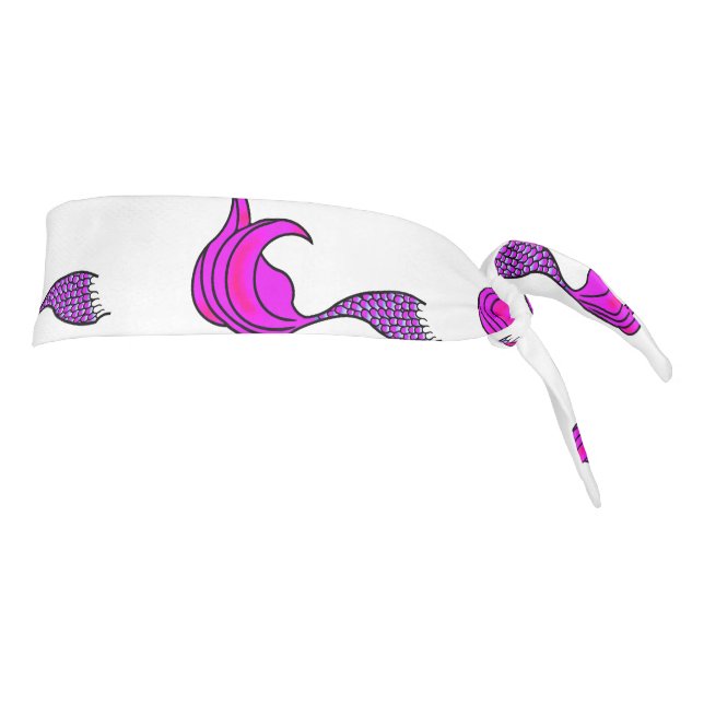 Banda de cabeza Bright Pink Mermaid Tail (Girar 90)