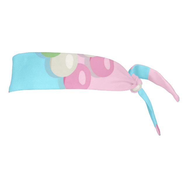 Banda de cabeza Dango Pastel Rosa Blue Checkered (Girar 90)