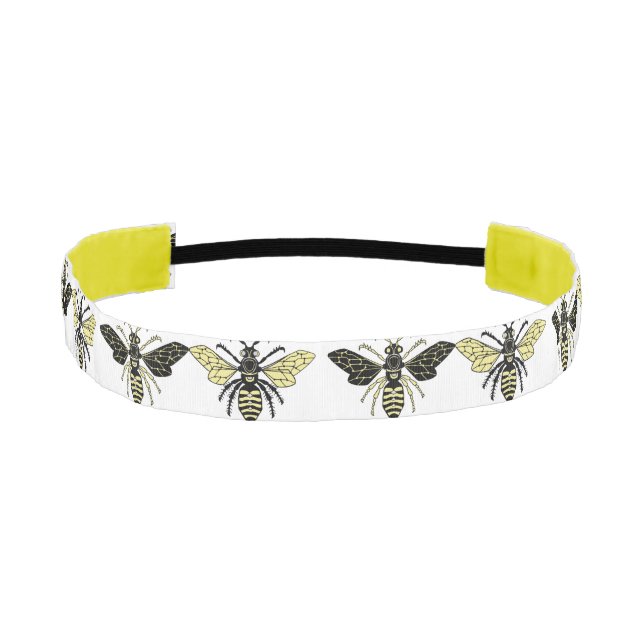 Banda de cabeza de abeja negra y dorada (Anverso)