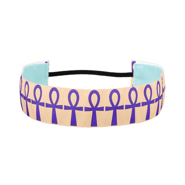 Banda de cabeza de Blue Ankh Grosgrain (Anverso)