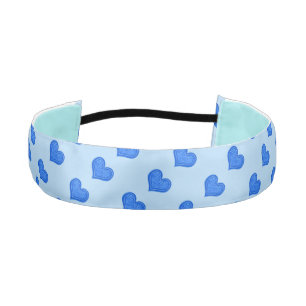 Banda de cabeza de Blue Fancy Hearts
