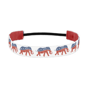 Banda de cabeza de elefante republicano purpurina