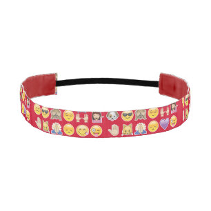 banda de cabeza de emoji roja