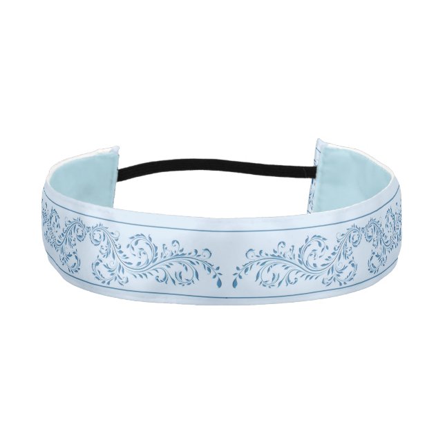 Banda de cabeza - Icy Blue Damask (Anverso)
