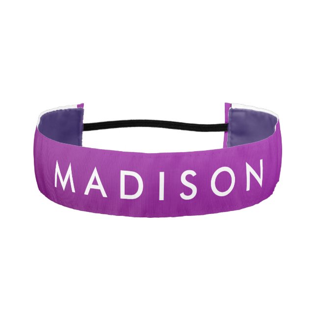 Banda de cabeza morada no delgada personalizada pa (Anverso)