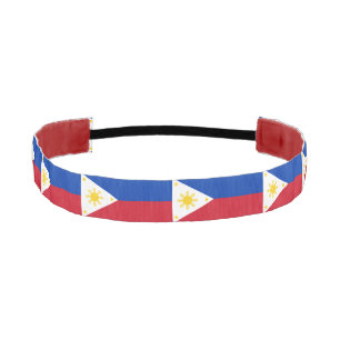 Banda de cabeza no delgada con bandera de Filipina