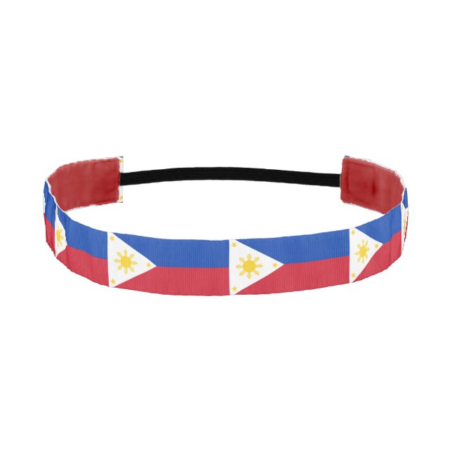 Banda de cabeza no delgada con bandera de Filipina (Anverso)