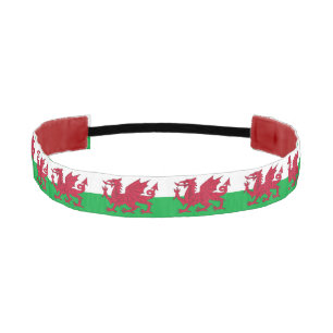 Banda de cabeza no delgada con bandera de Gales