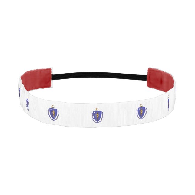 Banda de cabeza no delgada con bandera de Massachu (Anverso)