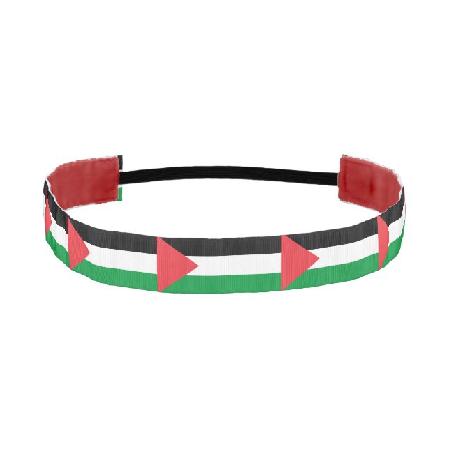 Banda de cabeza no delgada con bandera de Palestin (Anverso)