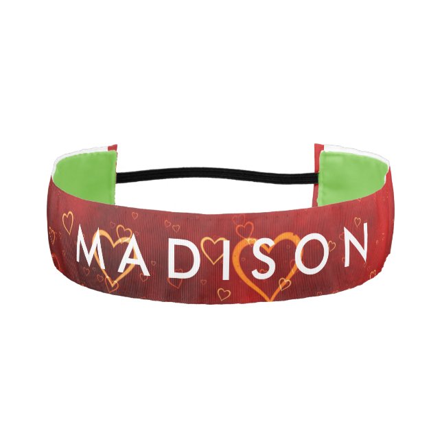 Banda de cabeza no delgada negra personalizada par (Anverso)