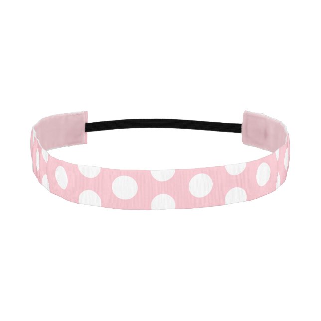 Banda de cabeza no delgada rosa de 1" de moda con  (Anverso)