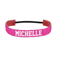 Banda de cabeza no deslizante rosa de neón persona