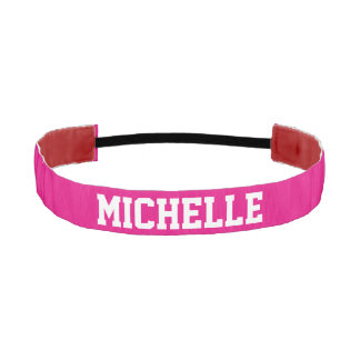 Banda de cabeza no deslizante rosa de neón persona