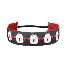 Banda de cabeza Samoyed y Hearts; Banda de cabeza 