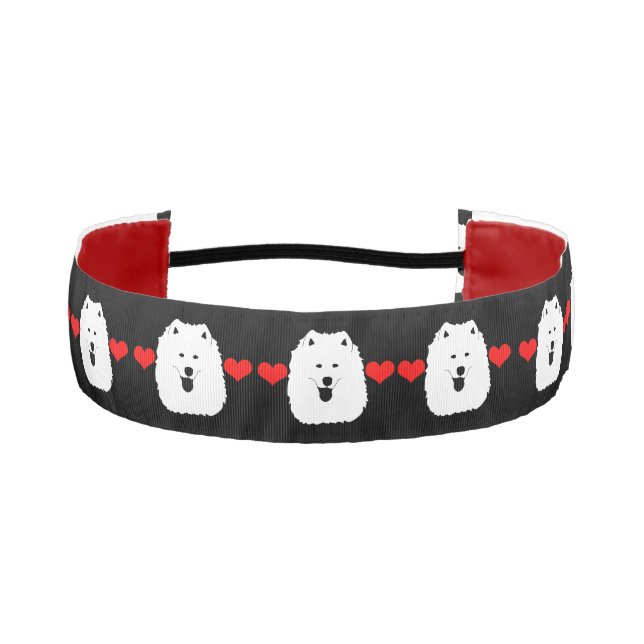 Banda de cabeza Samoyed y Hearts; Banda de cabeza  (Anverso)