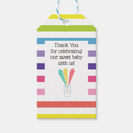 Banda de caramelo Gracias Etiqueta de regalo