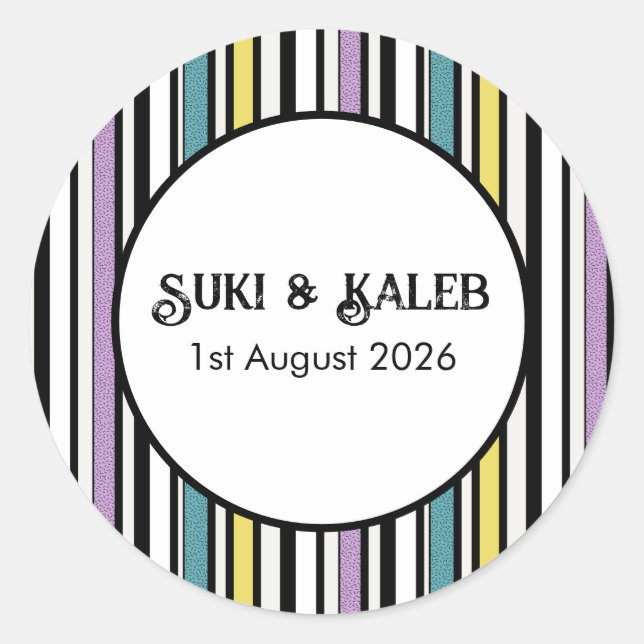 Banda de caramelos Licorice - pegatina boda (Anverso)