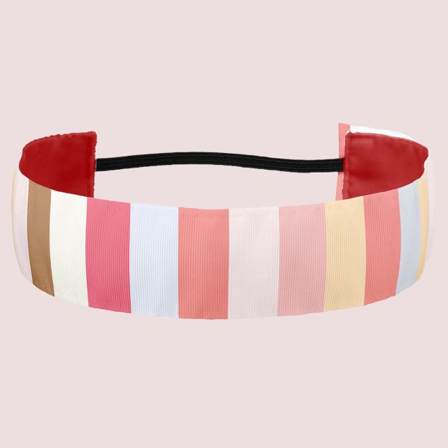Banda de caramelos Pastel moderna (Pastel striped athletic head band)