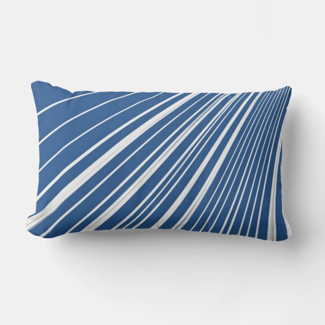 Banda de Cojín decorativo Blanco azul oscuro (Anverso)