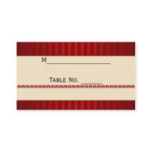 Banda de marfil de banda roja con tarjeta de posic