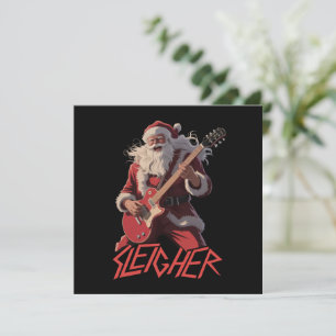 Banda de metal divertida de Papá Noel de Navidad d
