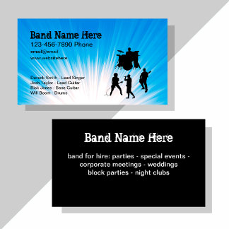 Banda de música Tarjetas Guay Business Doble Lado