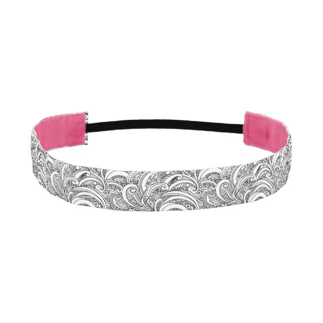 Banda de pelo trenzada a mano con tinta paisley (Anverso)