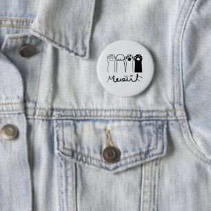 Banda del botón Cute Cat Paws Meow