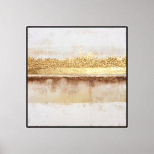 Banda dorada sobre capas blancas y beige – Arte ab