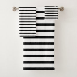 Banda Moderna En Blanco Y Negro Tres Piezas