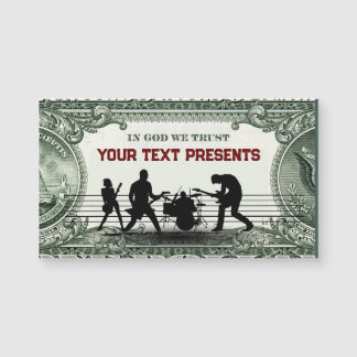 Banda musical y dinero personalizado