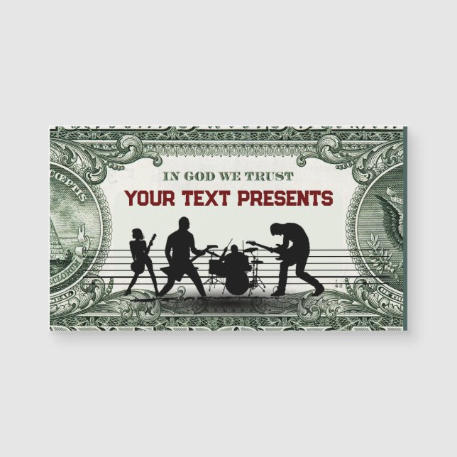 Banda musical y dinero personalizado (Anverso)