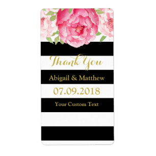 Banda negra de color de agua rosada Etiquetas de m