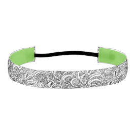 Banda para el cabello de patrón paisajista blanco 