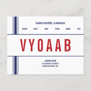 Banda retro estilo de tarjeta QSL