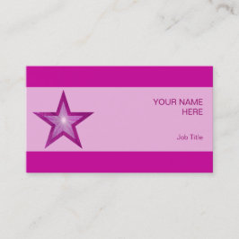 Banda rosa de la tarjeta de visita de la estrella