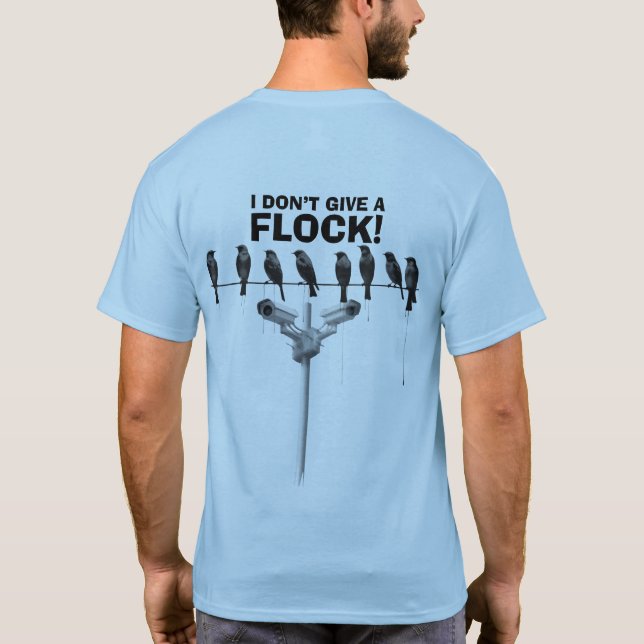 Bandada de cuervos - Camiseta divertida de cámara  (Reverso)