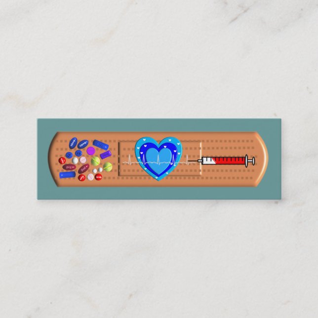 Bandaid grande médico de las tarjetas de visita (Anverso)