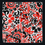 Bandana Abrupción del patrón floral del arte folklórico ét<br><div class="desc">Patrón folclórico con los colores de la bandera ucraniana azul y amarillo</div>