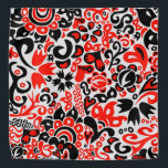 Bandana Abrupción del patrón floral del arte folklórico ét<br><div class="desc">Patrón folclórico con los colores de la bandera ucraniana azul y amarillo</div>