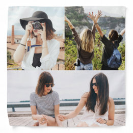 Bandana Agregar tu bananera personalizada de 3 Collages de