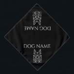 Bandana Añadir nombre, pastor alemán estilizado, blanco so<br><div class="desc">Añade el nombre de tu perro,  en este gran tazón con Pastores Alemanes Estilizados a lo largo de todo el camino.</div>