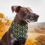 Bandana Animales Cheetah Imprimir manuscrito Verde azulado<br><div class="desc">Nombre de Mascota corto Bandana con impresión animal</div>
