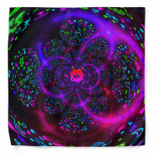 Arte fractal cósmico púrpura negro