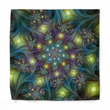 Arte fractal morado azul teal brillante abstracto 
