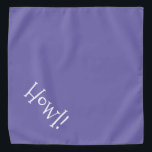 Bandana ¡Aúl! Mascota de tipografía morada y blanca<br><div class="desc">Banda azul perwinkle, con tipografía blanca linda, graciosa... ¡Aúl! Perfecto para su mascota en la ciudad o por la tarde en el parque. El color de fondo es el personalizable a cualquier color que desee, al igual que el estilo de letra, el tamaño y/o el color. ¡Hazlo tuyo! Cuando usas...</div>