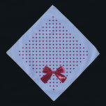 Bandana Azul Con Corazón Borgoña Y Mascota Monograma Bow<br><div class="desc">Pastel Coral Rubor Pink,  salpicado de corazones borgoñosos,  y terminado con una flor burdeos jovencita...  luego monogramado y personalizado con el nombre de tu mascota. El color de fondo,  el estilo de texto,  el tamaño y el color se pueden cambiar mediante el menú de edición.</div>