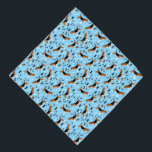 Bandana Beagles Hound Dogs Beagle Cute Pattern<br><div class="desc">El diseño presenta Beagles bonitos en un patrón de repetición con huesos de perro y huellas de pata</div>