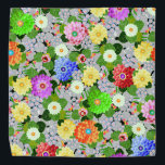 Bandana Belleza de jardín floral<br><div class="desc">Un jardín de hermosas flores coloridas,  florecen contra las hojas verdes.</div>